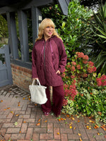 Wine Quilted Jacket Eden